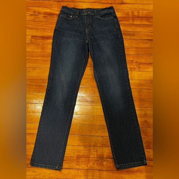 Levi's The Original Jeans Perfectly Slimming 512 Jeans Dark Blue Wash Size 10 - Picture 1 of 8